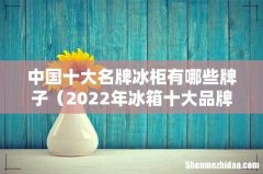 2022年冰箱十大品牌 中国十大名牌冰柜有哪些牌子