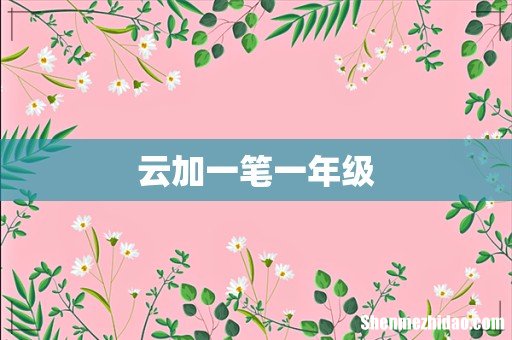 云加一笔一年级