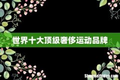 世界十大顶级奢侈运动品牌