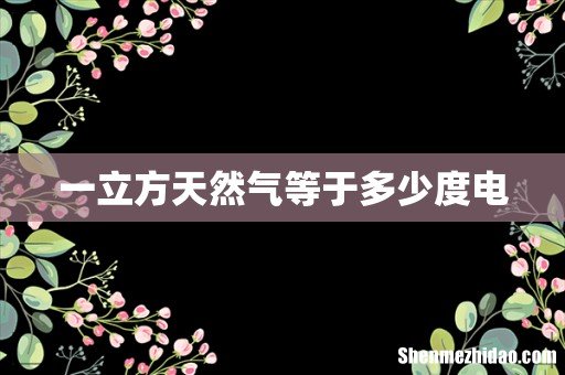 一立方天然气等于多少度电
