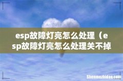 esp故障灯亮怎么处理（esp故障灯亮怎么处理关不掉)