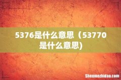 5376是什么意思（53770是什么意思)