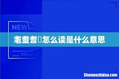 耄耋耆耈怎么读是什么意思