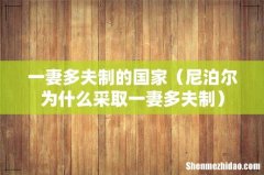尼泊尔为什么采取一妻多夫制 一妻多夫制的国家