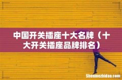十大开关插座品牌排名 中国开关插座十大名牌