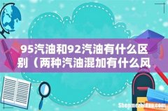 两种汽油混加有什么风险 95汽油和92汽油有什么区别