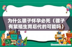骡子有繁殖生育后代的可能吗 为什么骡子怀孕必死