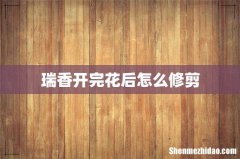 瑞香开完花后怎么修剪