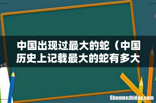中国历史上记载最大的蛇有多大 中国出现过最大的蛇