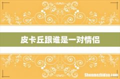 皮卡丘跟谁是一对情侣