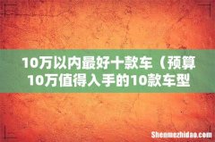 预算10万值得入手的10款车型 10万以内最好十款车