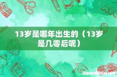 13岁是几零后呢 13岁是哪年出生的
