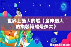 全球最大的集装箱船是多大 世界上最大的船
