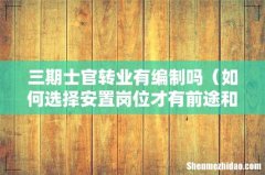 如何选择安置岗位才有前途和发展 三期士官转业有编制吗