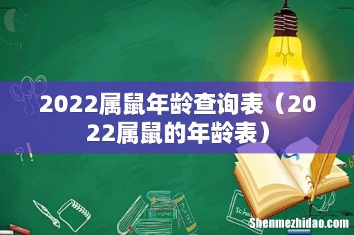2022属鼠的年龄表 2022属鼠年龄查询表