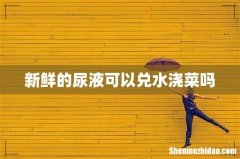 新鲜的尿液可以兑水浇菜吗