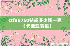 卡地亚表镜 ctfau750钻戒多少钱一克