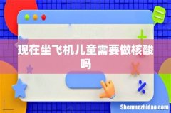 现在坐飞机儿童需要做核酸吗