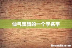 仙气飘飘的一个字名字