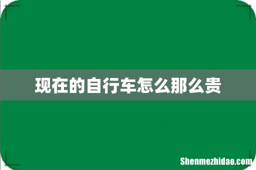 现在的自行车怎么那么贵