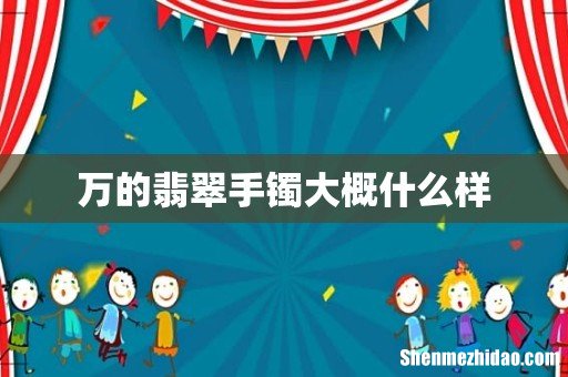 万的翡翠手镯大概什么样