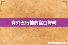 有外五行仙的堂口好吗