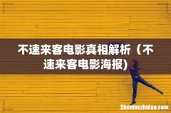 不速来客电影真相解析（不速来客电影海报)