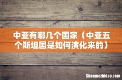 中亚五个斯坦国是如何演化来的 中亚有哪几个国家