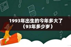 93年多少岁 1993年出生的今年多大了