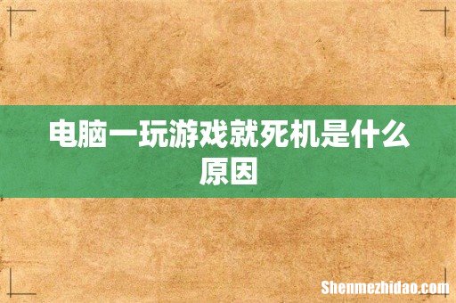 电脑一玩游戏就死机是什么原因