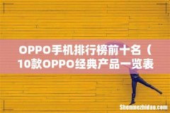 10款OPPO经典产品一览表 OPPO手机排行榜前十名