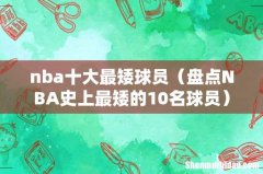 盘点NBA史上最矮的10名球员 nba十大最矮球员