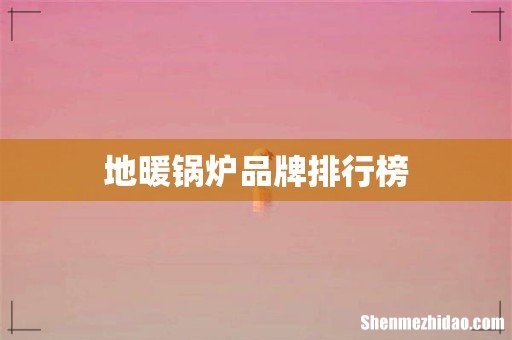 地暖锅炉品牌排行榜