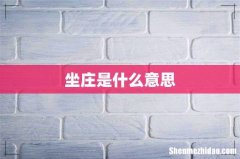 坐庄是什么意思