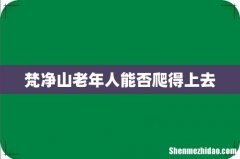 梵净山老年人能否爬得上去