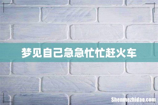 梦见自己急急忙忙赶火车