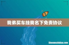 我弟买车挂我名下免责协议