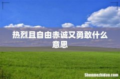 热烈且自由赤诚又勇敢什么意思