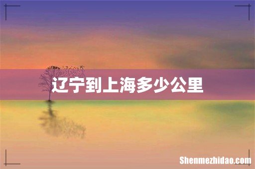 辽宁到上海多少公里