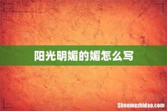 阳光明媚的媚怎么写