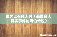 美国兔人真实事件的可怕传说 世界上有兔人吗