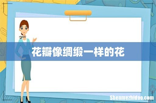 花瓣像绸缎一样的花