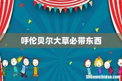 呼伦贝尔大草必带东西
