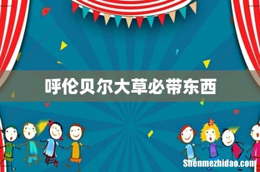 呼伦贝尔大草必带东西