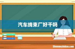 汽车线束厂好干吗