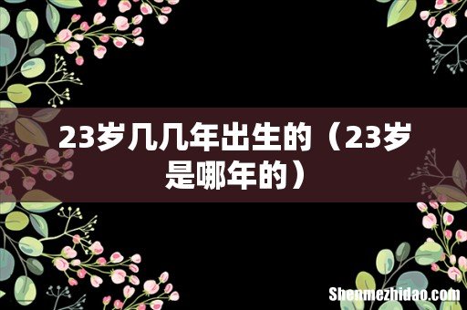 23岁是哪年的 23岁几几年出生的
