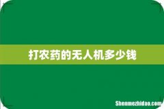 打农药的无人机多少钱