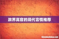 政界高官的现代言情推荐