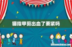 猫指甲剪出血了要紧吗
