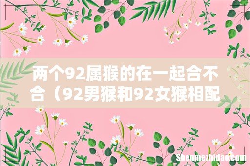 92男猴和92女猴相配吗 两个92属猴的在一起合不合